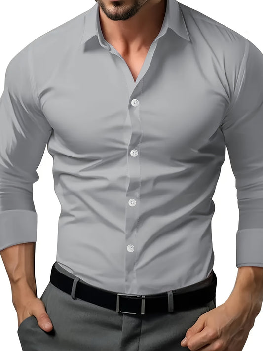 Men's Solid Colour Short Sleeve Linen Shirt | S–3XL
