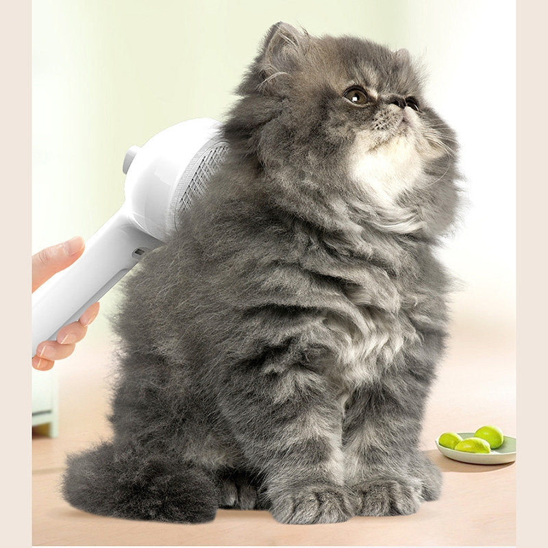 USB Rechargeable Self-Cleaning Pet Slicker Brush | Built-In Misting Spray