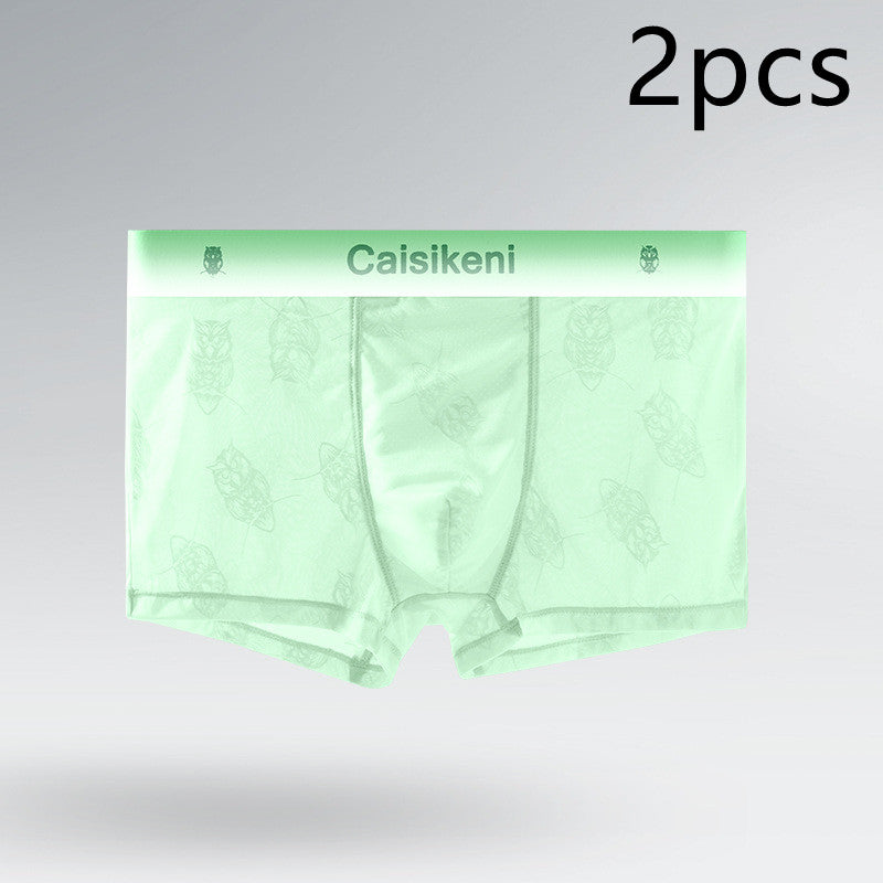 Men's Ice Silk Mesh Boxer Briefs – Quick-Dry Gradient Underwear