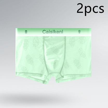 Men's Ice Silk Mesh Boxer Briefs – Quick-Dry Gradient Underwear
