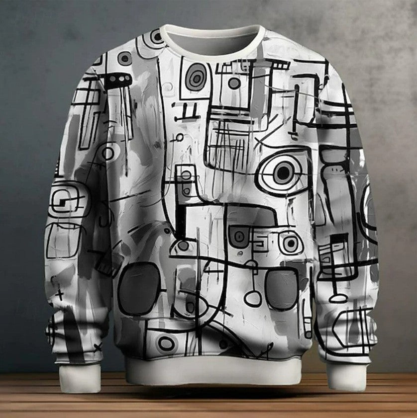 Men's Graffiti Print Pullover Hoodie | Streetwear Casual
