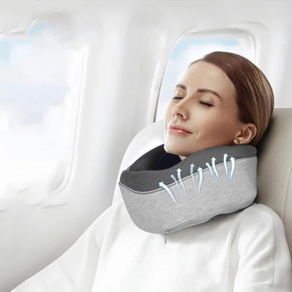 Memory Foam Travel Neck Pillow — U-Shaped Neck Support for Flights, Commuting & Long Journeys