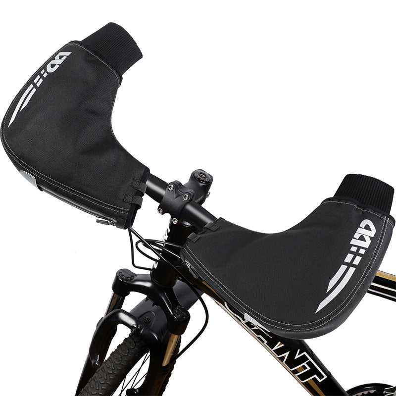 WEST BIKING Winter Cycling Gloves – Thermal Fleece Lined Handlebar Gloves Grey & Black
