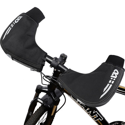 WEST BIKING Winter Cycling Gloves – Thermal Fleece Lined Handlebar Gloves Grey & Black