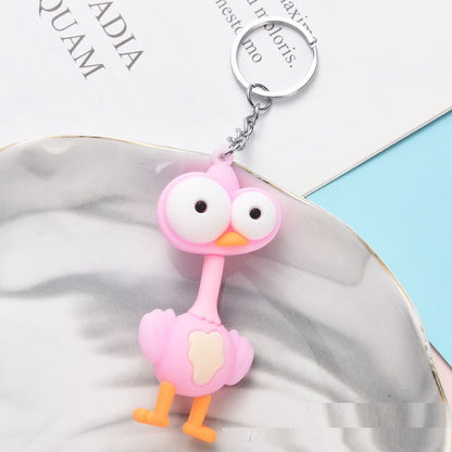 Big Eye Animal Keychain | Cute Soft PVC Charm | 8 Designs