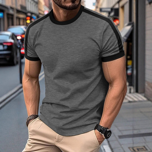 Men's Casual Short-Sleeve Mesh T-Shirt – Lightweight Polyester