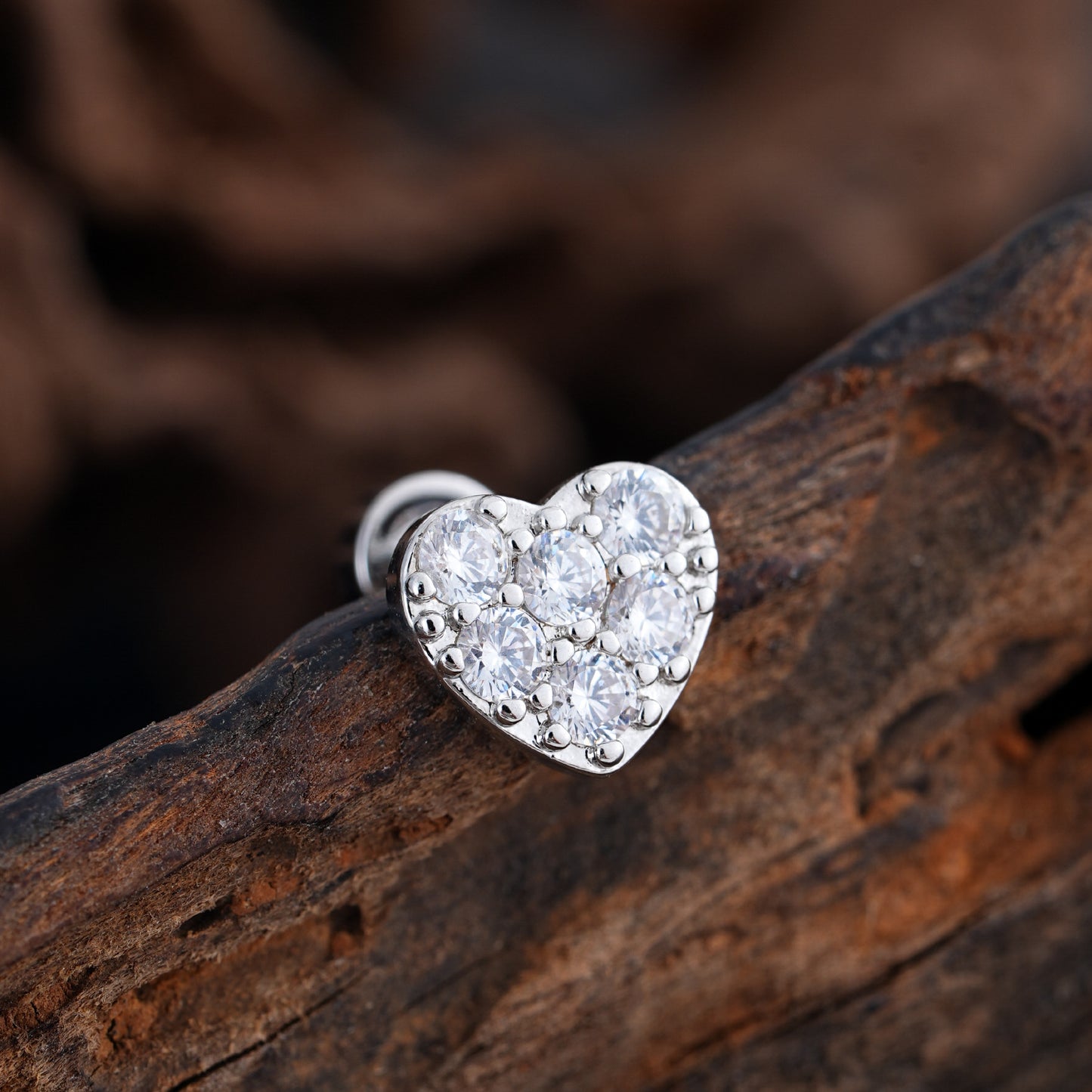 Micro-Set Zircon Ear Cuff | Minimalist Stainless Steel Single Ear Stud