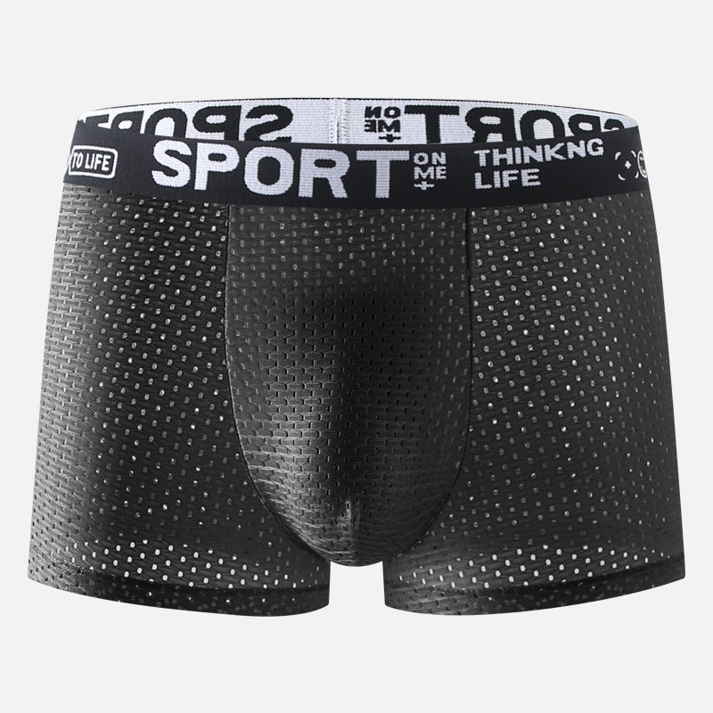 Men's Ice Silk Mesh Boxer Shorts | Breathable Quick-Dry Underwear