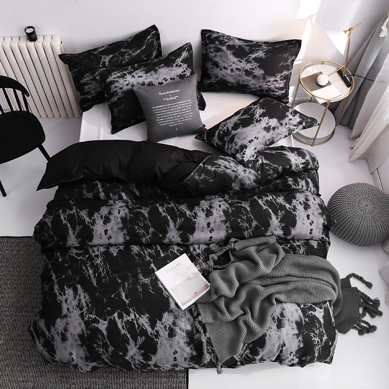 Geometric Print Brushed Polyester Duvet Cover Set | 10 Sizes