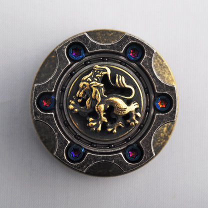 Brass Gear Base Thumb Gyro Fidget Toy | Premium EDC Spinning Top