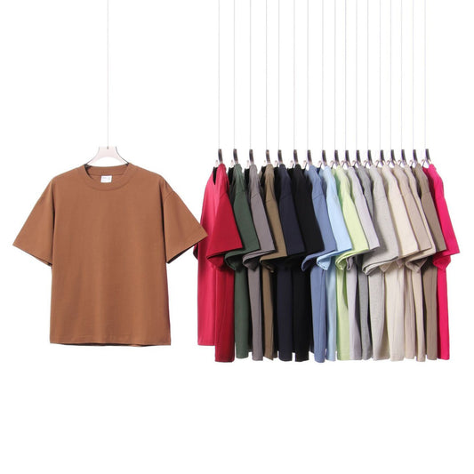 Men's Pure Cotton Drop Shoulder T-Shirt - Relaxed Fit, 19 Colours