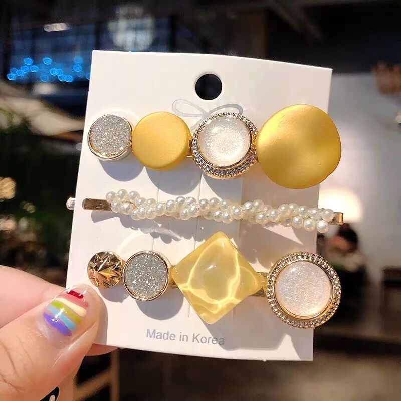Geometric Resin Hair Clip – Polished Barrette | 15 Styles