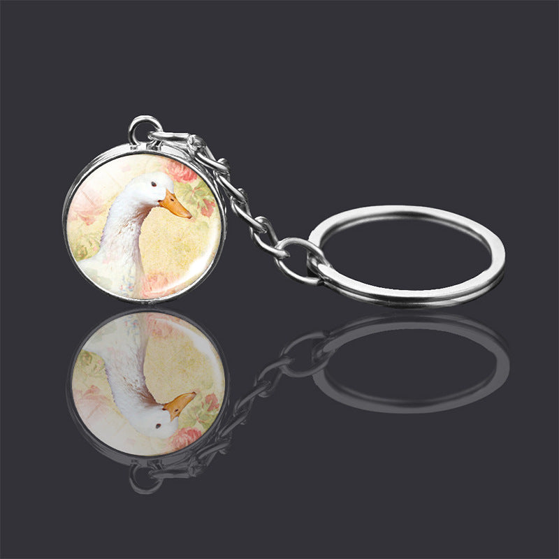 Animal Glass Ball Keychain | Double-Sided Design | 23 Animals