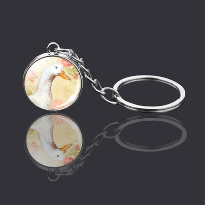 Animal Glass Ball Keychain | Double-Sided Design | 23 Animals