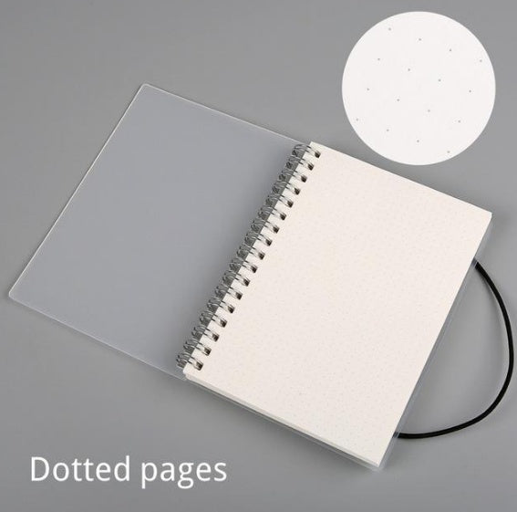 Clear Cover Spiral Notebook | 100gsm Cream Paper | A5 & A6 | 6 Styles
