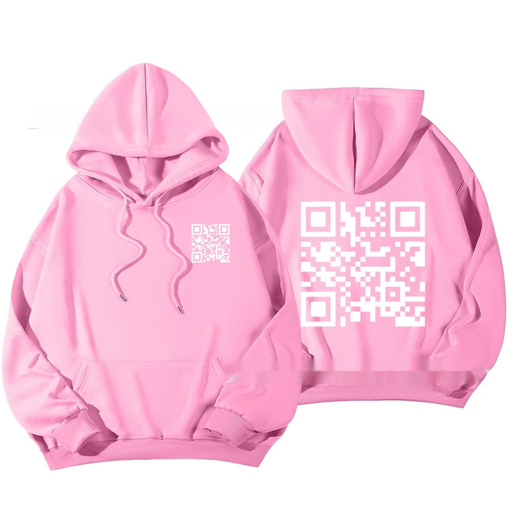 F K You QR Code Hoodie – Oversized Unisex Fleece-Lined | 10 Colours | Sizes XS–5XL