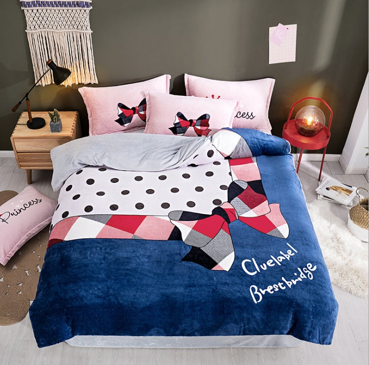 French Velvet Flannel Bedding Set | 4 Piece | 19 Prints