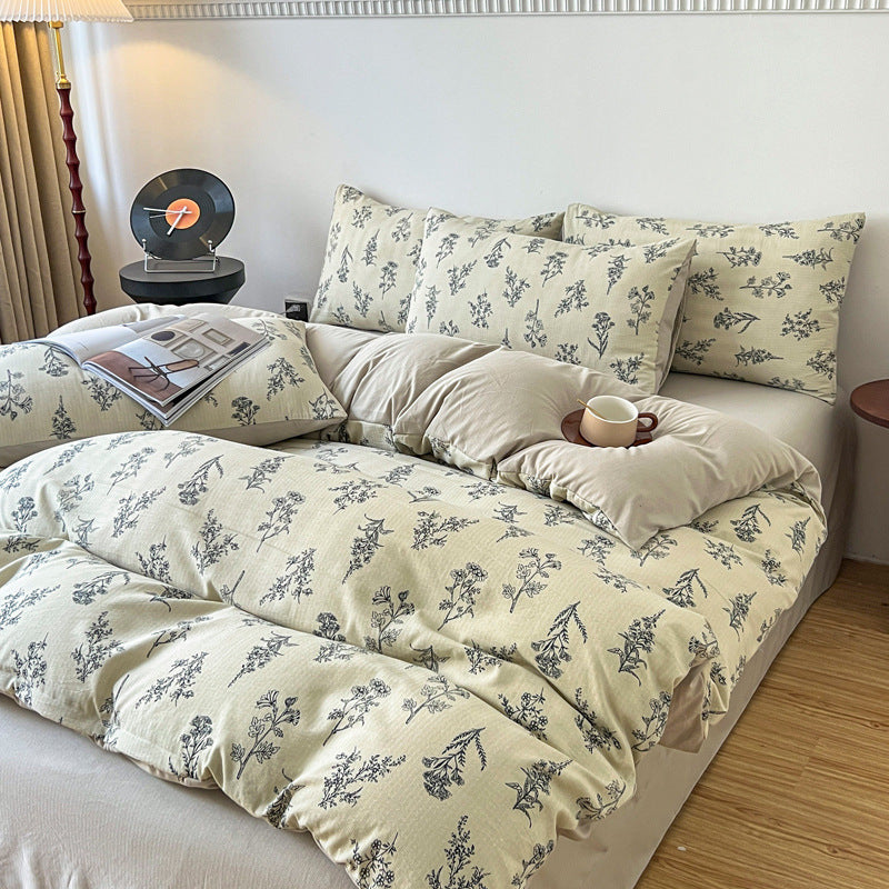 Jacquard Cotton Linen Bedding Set | 12+ Designs