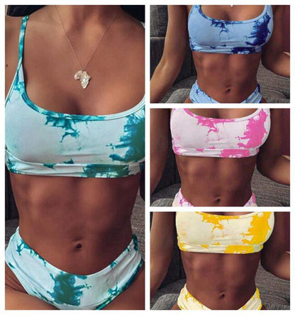 Women's High-Waist Bikini Swimsuit – Quick-Dry & Backless