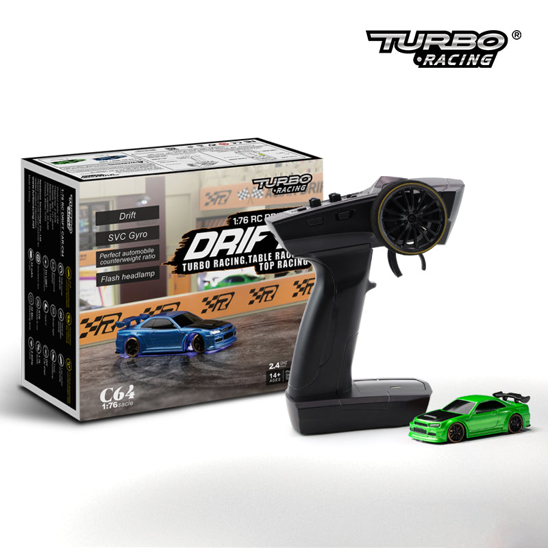 Turbo Racing C64 1/76 Drift RC Car with Gyro - Remote Control