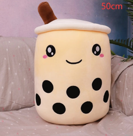 Boba Tea Plush Pillow Cushion - Soft Bubble Tea Stuffed Toy