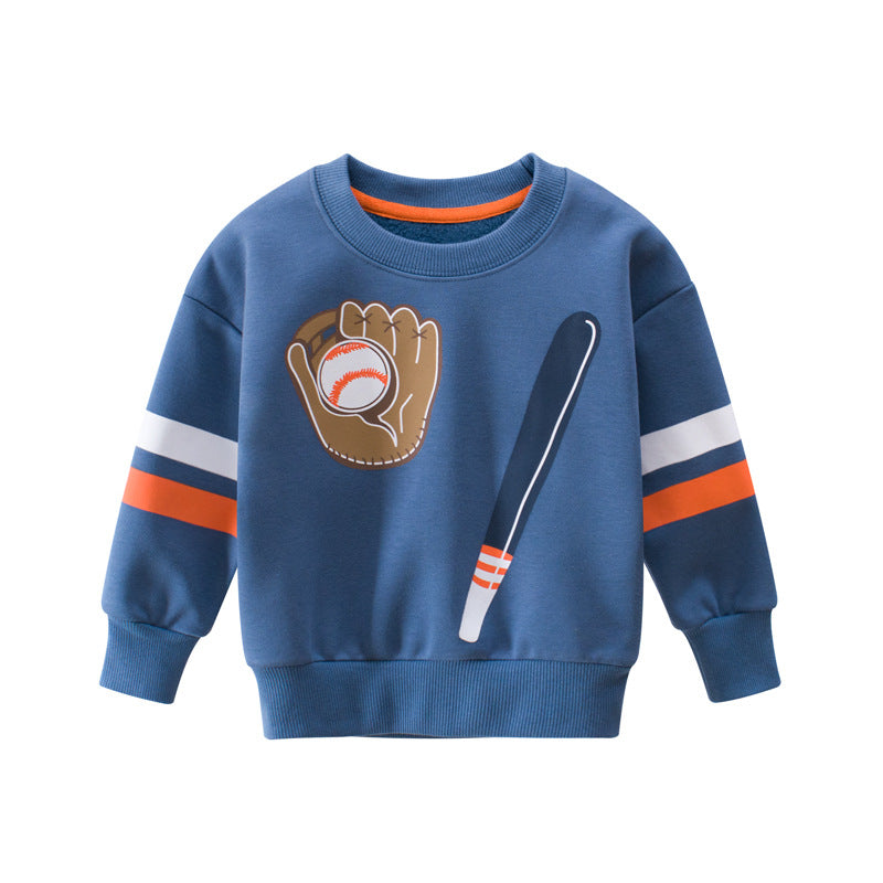 Boys' Cartoon Fleece Pullover Sweatshirt | Sizes 90–140cm