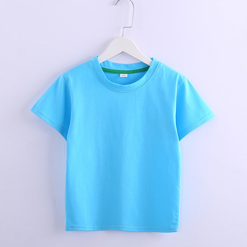 Children's Solid Colour Short Sleeve T-Shirt | 8 Colours