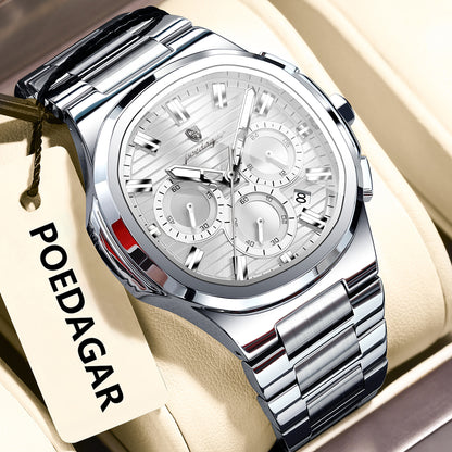 Men's Waterproof Luminous Quartz Watch – 45mm | 11 Colours