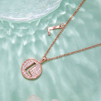 S925 Silver Moissanite Initial L Pendant Necklace