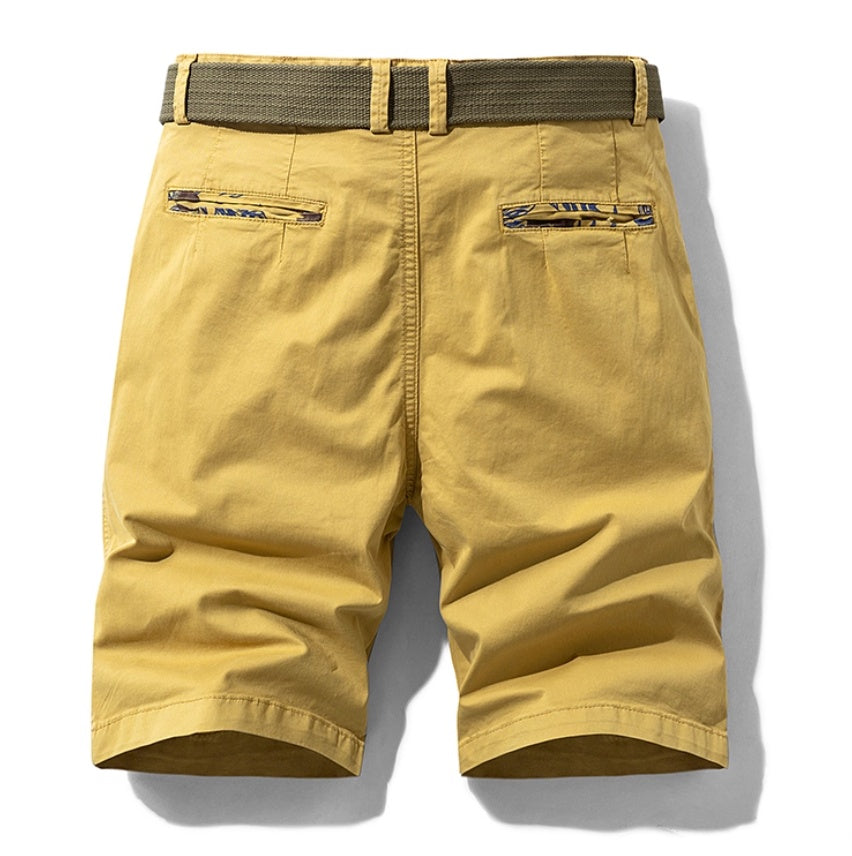 Men's Cotton Cropped Trousers | Straight Leg Mid-High Waist W28-W38
