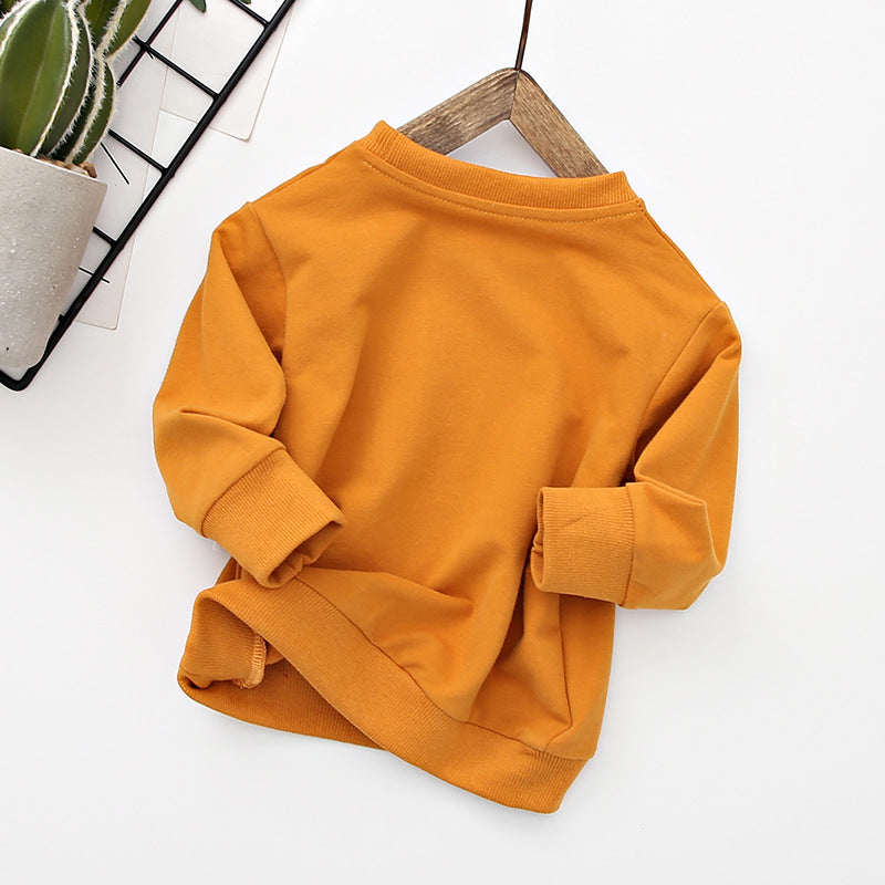 Kids Bear Print Cotton Pullover Sweatshirt | Autumn Winter Jumper