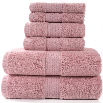 Pure Cotton 6-Piece Towel Set | Bath, Hand & Face Cloths