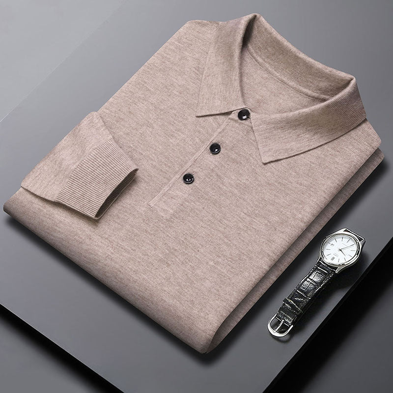 Men's Polo Neck Knitted Sweater | 10 Colours