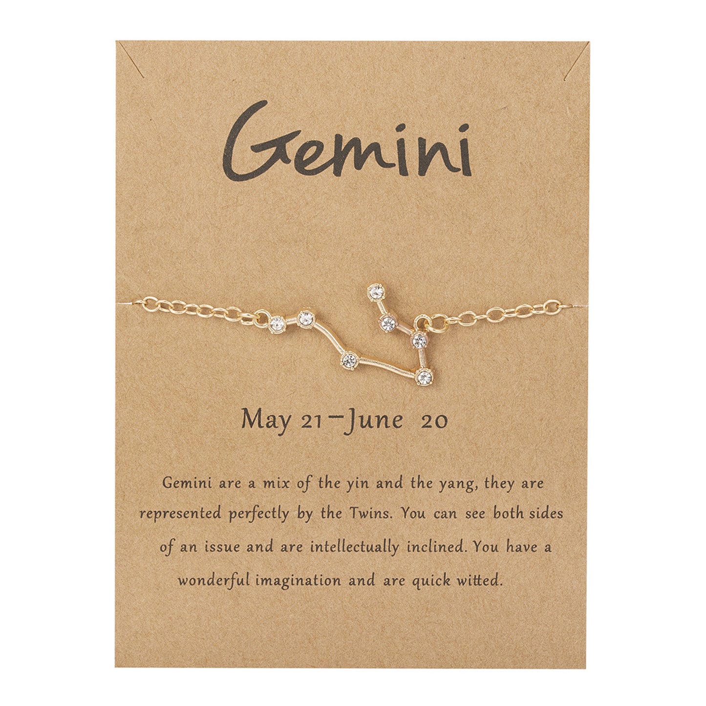 Zodiac Star Sign Gold-Plated Chain Bracelet | All 12 Signs