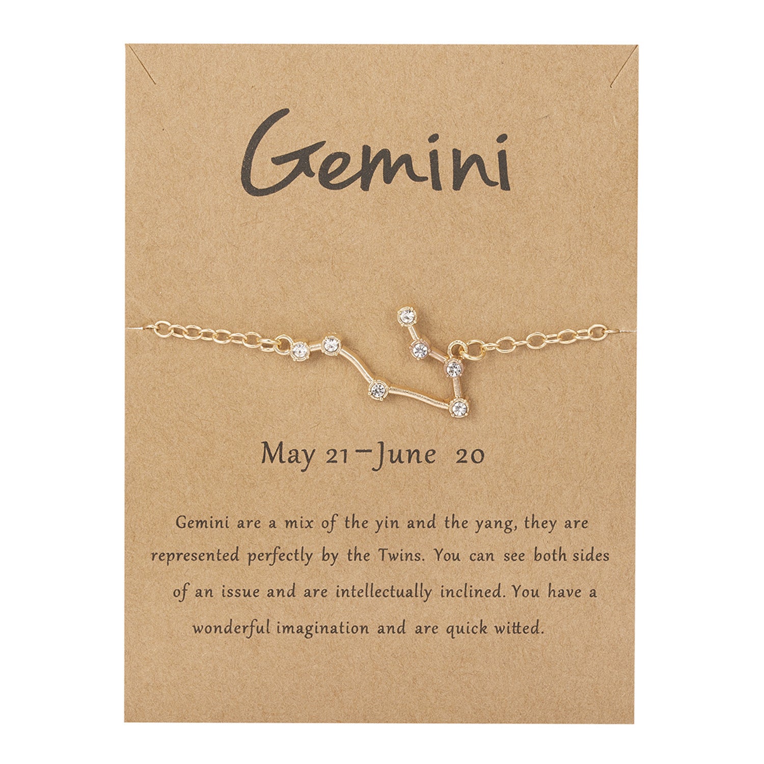 Zodiac Star Sign Gold-Plated Chain Bracelet | All 12 Signs