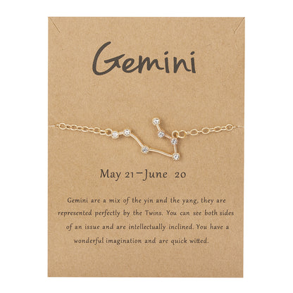 Zodiac Star Sign Gold-Plated Chain Bracelet | All 12 Signs
