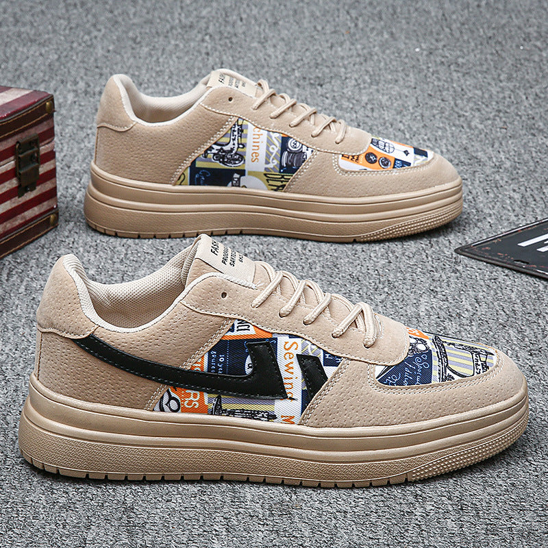 Men's Breathable Synthetic Leather Trainers | Lightweight Non-Slip