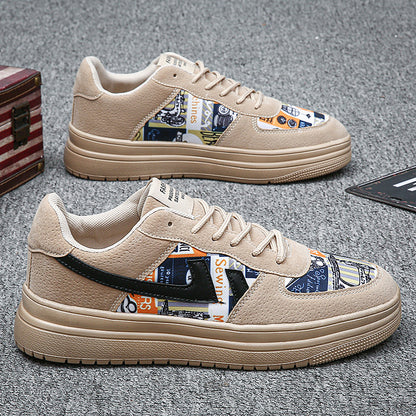 Men's Breathable Synthetic Leather Trainers | Lightweight Non-Slip