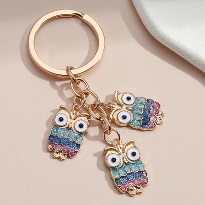 Dripping Oil Alloy Charm Keychain | Owl, Ladybug & Ghost Face | JP Collections