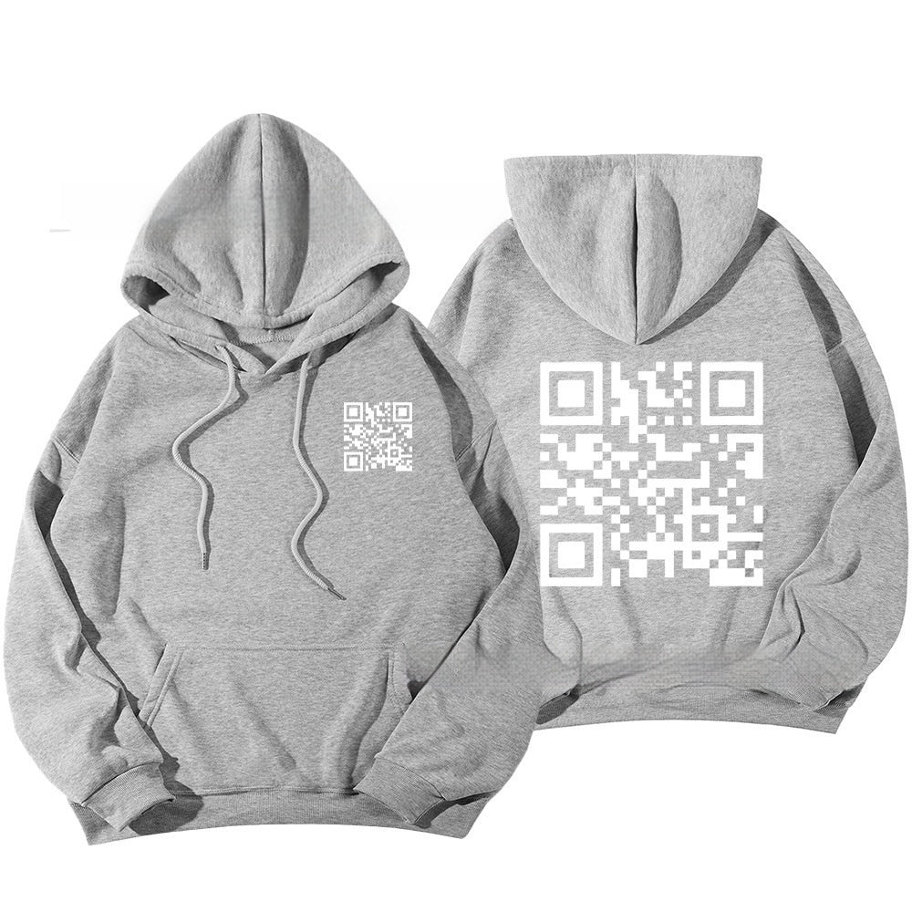 F K You QR Code Hoodie – Oversized Unisex Fleece-Lined | 10 Colours | Sizes XS–5XL