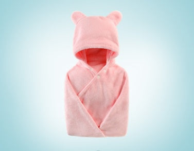 Baby Hooded Bath Towel | Soft Multifunctional Baby Wrap 65x110cm