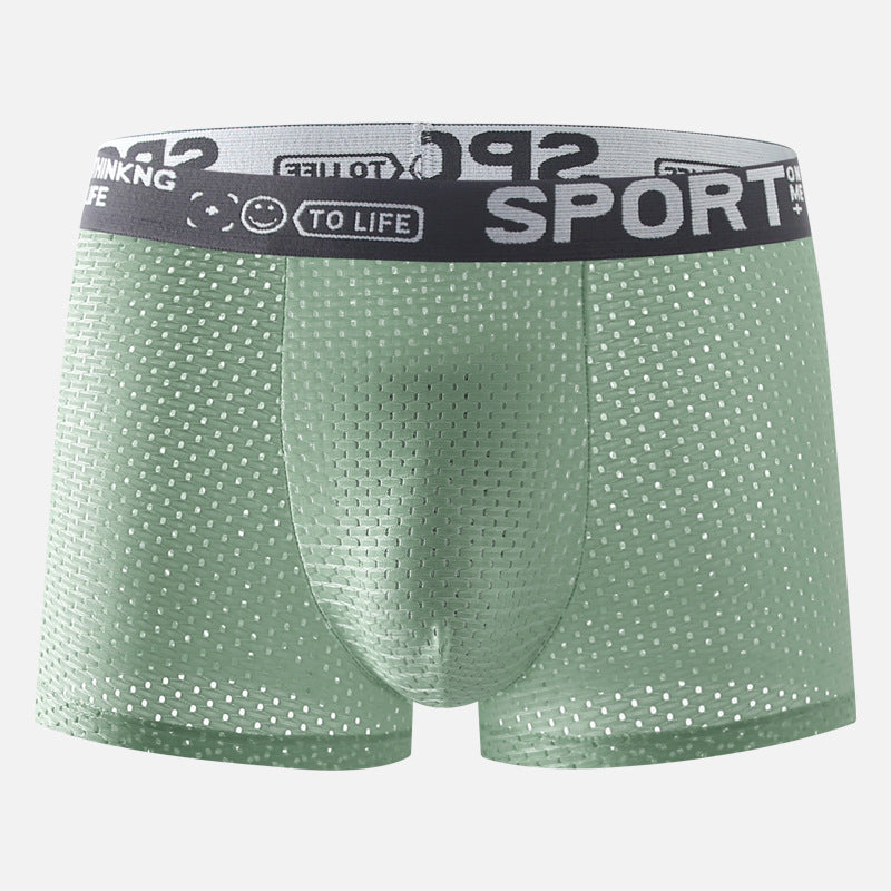 Men's Ice Silk Mesh Boxer Shorts | Breathable Quick-Dry Underwear