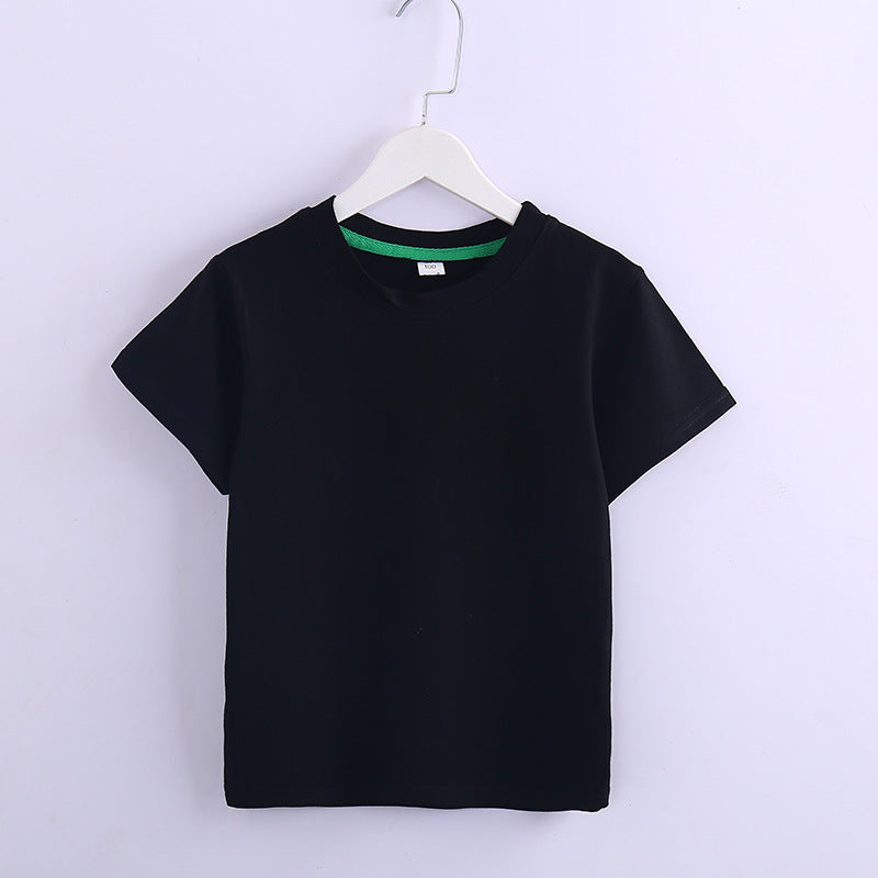 Children's Solid Colour Short Sleeve T-Shirt | 8 Colours