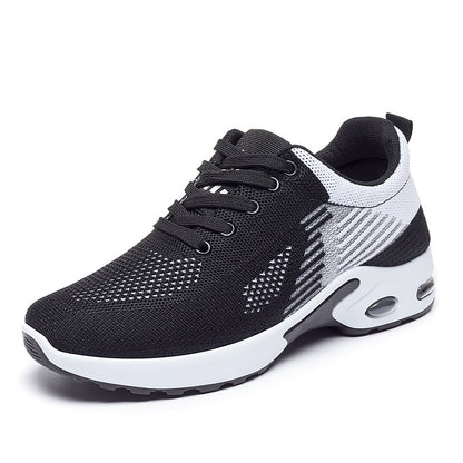 Women's Flyknit Casual Running Trainers - Breathable Flat Lace-Up