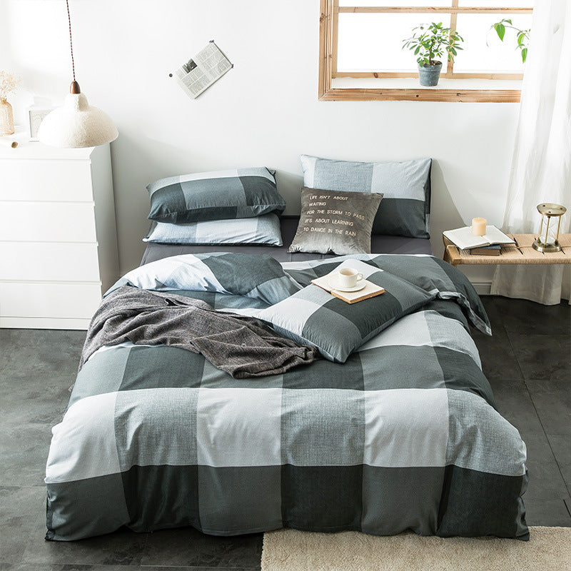 Geometric Quilted Cotton Bedding Set 4 Piece | 15 Designs