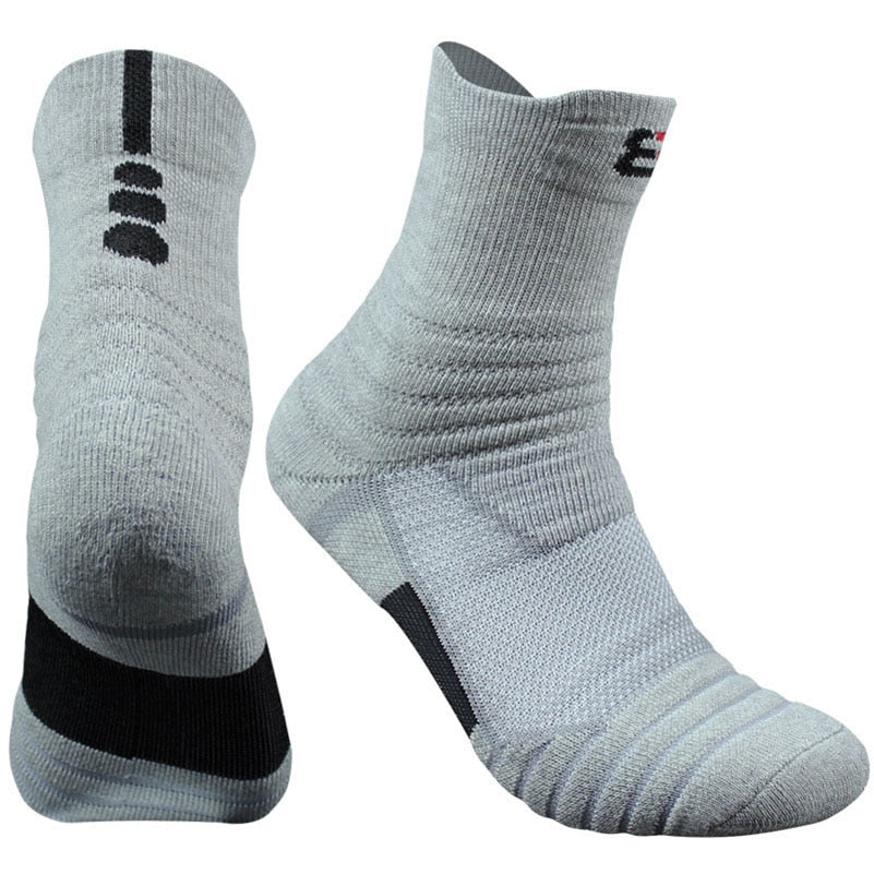 Unisex Cotton Socks Short & Mid Tube – Black White Grey Multi-Pack