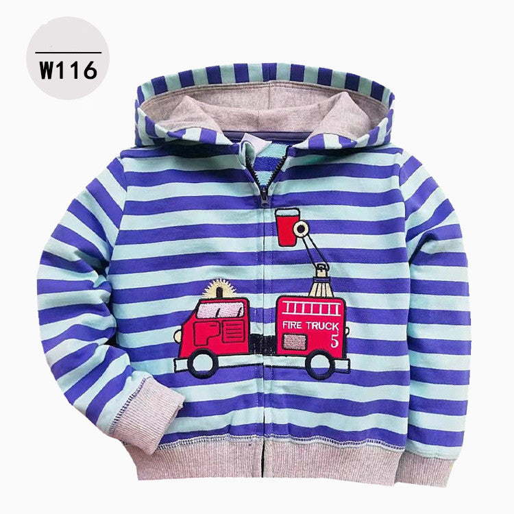 Baby & Toddler Zip-Up Printed Hoodie | Kids Casual Hoodie 9M-3Y