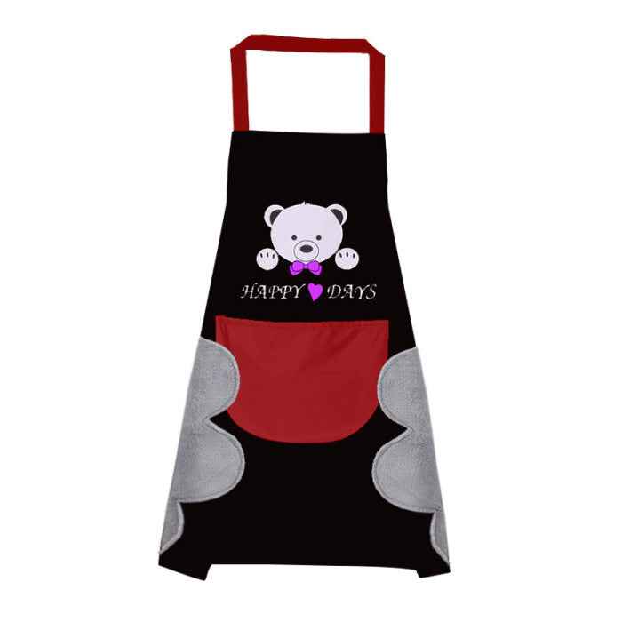 Waterproof Sleeveless Kitchen Apron – Coral Velvet Lined Cooking Apron
