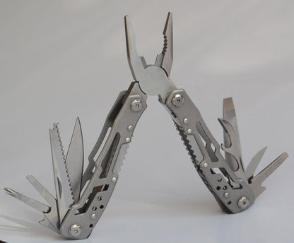 14-in-1 Multi-Tool Folding Pliers – 420 Steel EDC Pocket Tool Black & Silver Grey