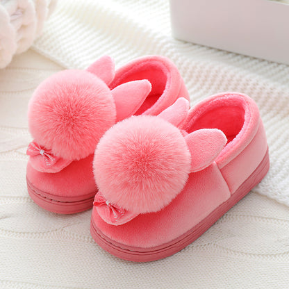 Children's Coral Fleece Plush Slippers | Unisex Warm Non-Slip House Shoes